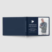 Navy Blue Dove minimalistisch in liefdevolle herin Gastenboek (Volledig)