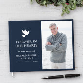 Navy Blue Dove minimalistisch in liefdevolle herin Gastenboek