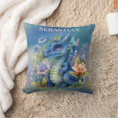 Navy Blue Dragon Boy Baby shower Gift Kussen (Deken)