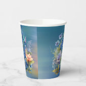 Navy Blue Dragon Boy Baby shower Papieren Bekers (Links)