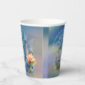 Navy Blue Dragon Boy Baby shower Papieren Bekers (Rechts)