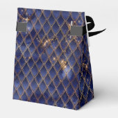 Navy Blue Dragon Schalen Gouden Verjaardag Dank u Bedankdoosjes (Achterkant)