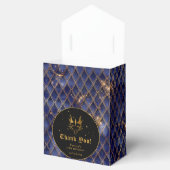 Navy Blue Dragon Schalen Gouden Verjaardag Dank u Bedankdoosjes (Geopend)