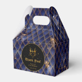 Navy Blue Dragon Schalen Gouden Verjaardag Dank u Bedankdoosjes (Achterkant)