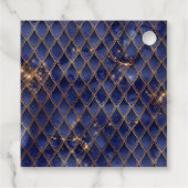 Navy Blue Dragon Schalen Gouden Verjaardag Dank u Bedankjes Labels (Achterkant)