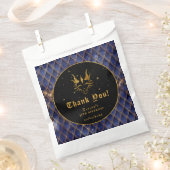 Navy Blue Dragon Schalen Gouden Verjaardag Dank u Bedankzakje (Geknipt)