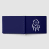 Navy Blue Dream Catcher Indiaanse bruiloft Gastenboek (Volledig)