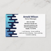Navy Blue Drip Power Wash House Reiniging Visitekaartje (Achterkant)