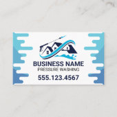 Navy Blue Drip Power Wash House Reiniging Visitekaartje (Voorkant)