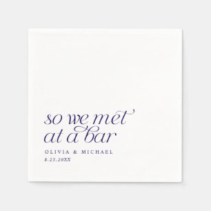 Navy Blue Dus we ontmoetten elkaar in een bar Mode Servet