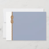 ⚓️ Navy Blue & Dusty Blue Tying The Knot Nautical Save The Date (Achterkant)