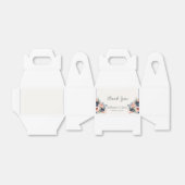 Navy Blue Dusty Roos Bloemenbruiloft Bedankdoosjes (Uitgevouwen)