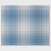 Navy blue | Eenvoudig  gingham-patroonpatroon Cadeaupapier (Vlak)