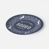 Navy Blue Eerste Rodeo Verjaardagspapier Borden – Papieren Bordje (Gekanteld)