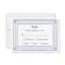 Navy Blue eigenzinnige speelse hand getekende brui