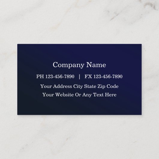 Navy Blue Elegant Attorney Visitekaartje (Achterkant)