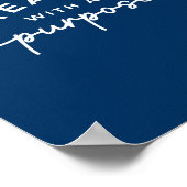 Navy Blue Elegant Christelijk Quote Poster (Hoek)