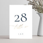 Navy Blue Elegant Gold Classic Wedding Kaart<br><div class="desc">Deze kaart maakt deel uit van een groot collectie - klik hieronder of vraag me om informatie</div>