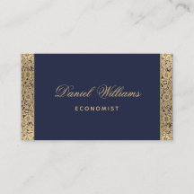 Navy Blue Elegant  Gouden Rozen & Kalligrafie