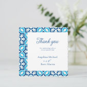 Navy Blue Elegant Minimalist Flat Hartelijk dank (Staand voorkant)