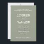 Navy Blue Elegant minimalist Wedding Invitation Kaart<br><div class="desc">Deze eenvoudige,  maar elegante uitnodiging is de perfecte manier om je vrienden en familie uit te nodigen om je grote dag te vieren!</div>