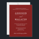 Navy Blue Elegant minimalist Wedding Invitation Kaart<br><div class="desc">Deze eenvoudige,  maar elegante uitnodiging is de perfecte manier om je vrienden en familie uit te nodigen om je grote dag te vieren!</div>