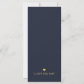Navy Blue Elegant Modern Business Logo Gift Card (Achterkant)