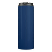 Navy Blue elegant monogram gepersonaliseerd Thermosbeker (Achterkant)