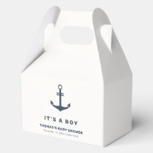 Navy Blue Elegant Nautisch Anker Baby shower