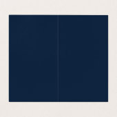 Navy Blue Elegant Plain Professional Modern Visitekaartje (Binnenkant ongevouwen)