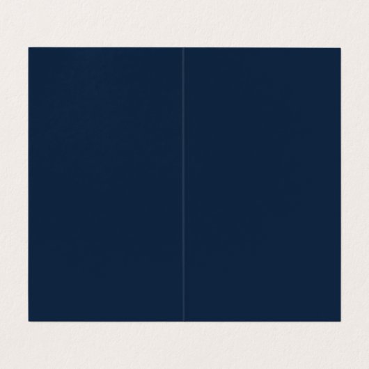Navy Blue Elegant Plain Professional Modern Visitekaartje (Binnenkant ongevouwen)