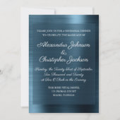 Navy Blue Elegant repetitie diner Kaart (Voorkant)