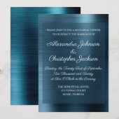 Navy Blue Elegant repetitie diner Kaart (Voorkant / Achterkant)