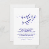 Navy Blue Elegant Script Typografie Uitnodiging (Voorkant / Achterkant)