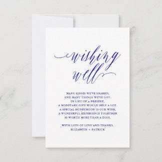 Navy Blue Elegant Script Typografie Uitnodiging