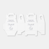 Navy Blue Elegant Script Wedding Bedankt Bedankdoosjes (Uitgevouwen)