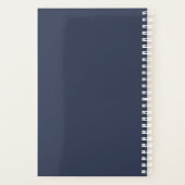 Navy Blue Elegant Simple Minimalist, speciaal gepe Planner (Achterkant)