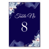 Navy blue elegant wedding kaart (Voorkant)