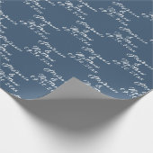 Navy Blue Elegante bruid en bruidegom namen bruilo Cadeaupapier (Hoek)