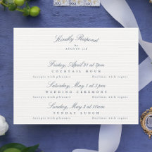 Navy Blue Elegante kalligrafie multi-event