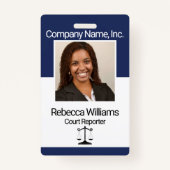 Navy Blue - Employee Afbeelding Badge (Voorkant)