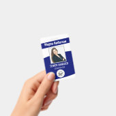 Navy Blue Employee Photo ID Badge (Handheld)