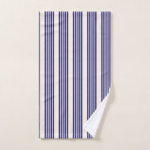 Navy blue en beige vijf strepen patroon bad handdoek (Handdoek)