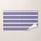 Navy blue en beige vijf strepen patroon bad handdoek (Handdoek)