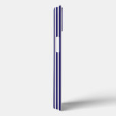 Navy blue en beige vijf strepen patroon Case-Mate iPhone case (Achterkant / Rechts)