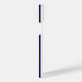 Navy blue en beige vijf strepen patroon iPhone hoesje (Rechterkant)