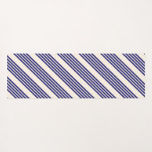 Navy blue en beige vijf strepen patroon yogamat (Achterkant (horizontaal))