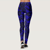 Navy Blue en Black Elegant Lace Spandex Leggings (Achterkant)