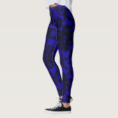 Navy Blue en Black Elegant Lace Spandex Leggings (Links)