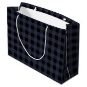 Navy Blue en Black Lumberjack Pset Large Bag Groot Cadeauzakje (Achterkant Gekanteld)